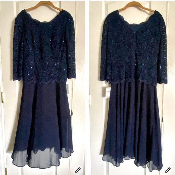 Alex Evenings Dresses & Skirts - NWT Alex Evenings dress, Navy blue, Size 10